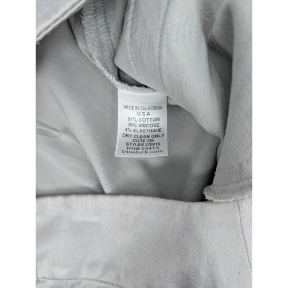 Trina Turk Women's Wide Leg Pants Slacks Silver Gray Size 8 Professional Chic - Picture 5 of 11